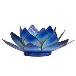 lotus sfeerlicht, lotus waxinelicht, lotusbloem blauw