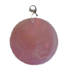 Los sieraad voor aan sjaal parelmoer roze.